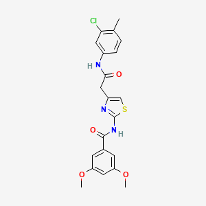 B6545544 N-(4-{[(3-chloro-4-methylphenyl)carbamoyl]methyl}-1,3-thiazol-2-yl)-3,5-dimethoxybenzamide CAS No. 946358-29-8