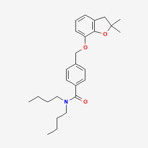 B6545578 N,N-dibutyl-4-{[(2,2-dimethyl-2,3-dihydro-1-benzofuran-7-yl)oxy]methyl}benzamide CAS No. 946358-87-8