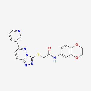 molecular formula C20H16N6O3S B6546098 N-(2,3-dihydro-1,4-benzodioxin-6-yl)-2-{[6-(pyridin-3-yl)-[1,2,4]triazolo[4,3-b]pyridazin-3-yl]sulfanyl}acetamide CAS No. 891107-26-9