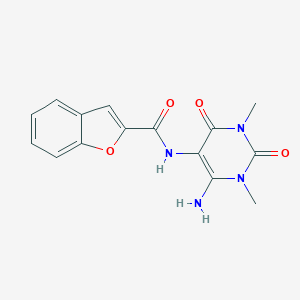 2-Benzofurancarboxamide,  N-(6-amino-1,2,3,4-tetrahydro-1,3-dimethyl-2,4-dioxo-5-pyrimidinyl)-