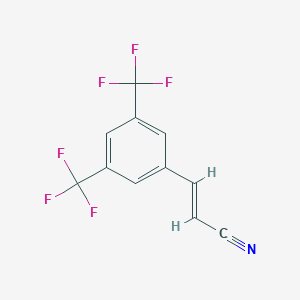 molecular formula C11H5F6N B065471 3-[3,5-Bis(trifluoromethyl)phenyl]acrylonitrile CAS No. 175136-63-7