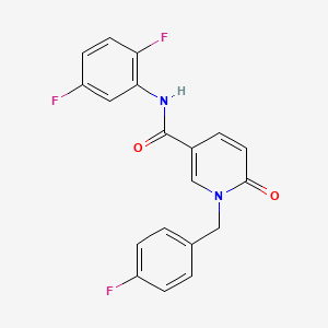 molecular formula C19H13F3N2O2 B6547106 N-(2,5-difluorophenyl)-1-[(4-fluorophenyl)methyl]-6-oxo-1,6-dihydropyridine-3-carboxamide CAS No. 946224-36-8