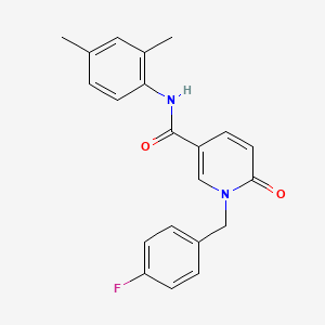 molecular formula C21H19FN2O2 B6547116 N-(2,4-dimethylphenyl)-1-[(4-fluorophenyl)methyl]-6-oxo-1,6-dihydropyridine-3-carboxamide CAS No. 946333-74-0