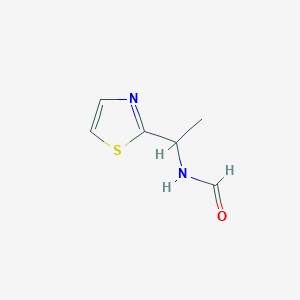 molecular formula C6H8N2OS B065472 N-[1-(1,3-Thiazol-2-yl)ethyl]formamide CAS No. 165668-13-3