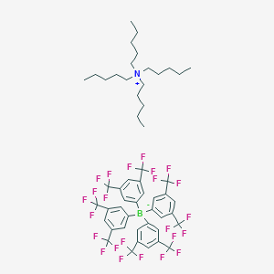 molecular formula C52H56BF24N B065473 Tetrakis[3,5-bis(trifluoromethyl)phenyl]boranuide;tetrapentylazanium CAS No. 171261-33-9