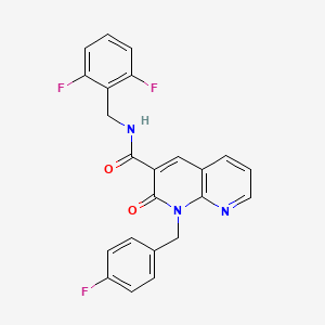 B6547969 N-[(2,6-difluorophenyl)methyl]-1-[(4-fluorophenyl)methyl]-2-oxo-1,2-dihydro-1,8-naphthyridine-3-carboxamide CAS No. 946331-68-6