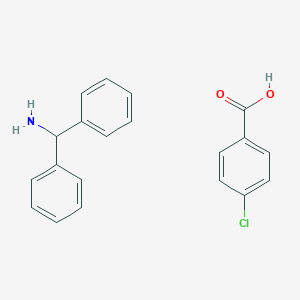 molecular formula C20H18ClNO2 B065483 Benzenemethanamine, alpha-phenyl-, 4-chlorobenzoate CAS No. 171507-27-0