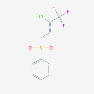 (3-Chloro-4,4,4-trifluorobut-2-ene-1-sulfonyl)benzene