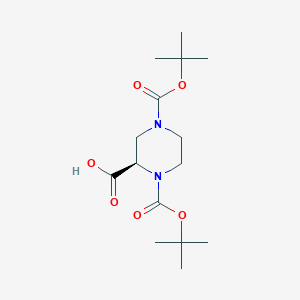 (R)-1,4-Bis(tert-butoxycarbonyl)piperazine-2-carboxylic acid