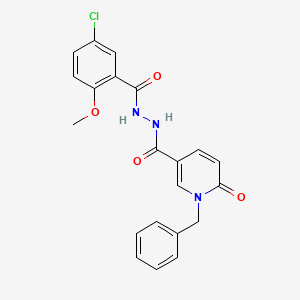 molecular formula C21H18ClN3O4 B6549667 N'-(1-benzyl-6-oxo-1,6-dihydropyridine-3-carbonyl)-5-chloro-2-methoxybenzohydrazide CAS No. 1040662-95-0