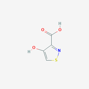 molecular formula C4H3NO3S B065497 4-hydroxyisothiazole-3-carboxylic acid CAS No. 178316-76-2