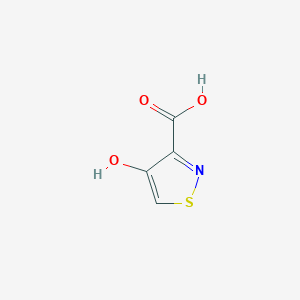 molecular formula C4H3NO3S B065497 4-Hydroxy-1,2-thiazole-3-carboxylic acid CAS No. 178316-76-2