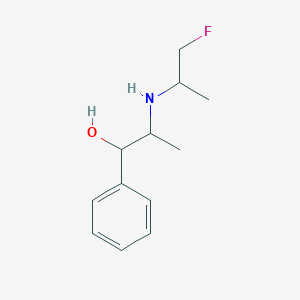 molecular formula C12H18FNO B065502 2-(1-Fluoropropan-2-ylamino)-1-phenylpropan-1-ol CAS No. 176587-88-5