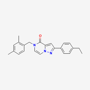 molecular formula C23H23N3O B6550271 5-[(2,4-dimethylphenyl)methyl]-2-(4-ethylphenyl)-4H,5H-pyrazolo[1,5-a]pyrazin-4-one CAS No. 1040675-27-1