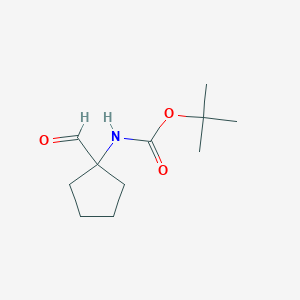 molecular formula C11H19NO3 B065506 tert-Butyl (1-formylcyclopentyl)carbamate CAS No. 168539-99-9