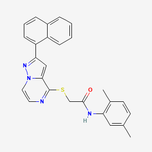 molecular formula C26H22N4OS B6550810 N-(2,5-dimethylphenyl)-2-{[2-(naphthalen-1-yl)pyrazolo[1,5-a]pyrazin-4-yl]sulfanyl}acetamide CAS No. 1040659-30-0