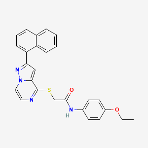 molecular formula C26H22N4O2S B6550818 N-(4-ethoxyphenyl)-2-{[2-(naphthalen-1-yl)pyrazolo[1,5-a]pyrazin-4-yl]sulfanyl}acetamide CAS No. 1040632-85-6