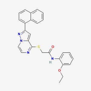 molecular formula C26H22N4O2S B6550856 N-(2-ethoxyphenyl)-2-{[2-(naphthalen-1-yl)pyrazolo[1,5-a]pyrazin-4-yl]sulfanyl}acetamide CAS No. 1040633-27-9