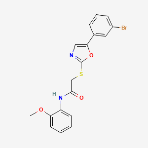 molecular formula C18H15BrN2O3S B6551277 2-{[5-(3-bromophenyl)-1,3-oxazol-2-yl]sulfanyl}-N-(2-methoxyphenyl)acetamide CAS No. 1040667-97-7