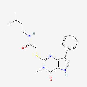 molecular formula C20H24N4O2S B6551461 N-isopentyl-2-((3-methyl-4-oxo-7-phenyl-4,5-dihydro-3H-pyrrolo[3,2-d]pyrimidin-2-yl)thio)acetamide CAS No. 1040647-93-5