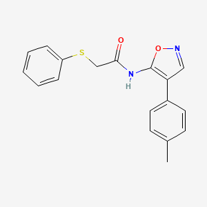 molecular formula C18H16N2O2S B6551472 N-[4-(4-methylphenyl)-1,2-oxazol-5-yl]-2-(phenylsulfanyl)acetamide CAS No. 1040648-18-7
