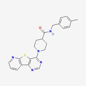 molecular formula C23H23N5OS B6551483 N-[(4-methylphenyl)methyl]-1-{8-thia-3,5,10-triazatricyclo[7.4.0.0^{2,7}]trideca-1(13),2(7),3,5,9,11-hexaen-6-yl}piperidine-4-carboxamide CAS No. 1040648-89-2