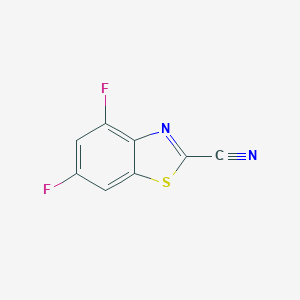 molecular formula C8H2F2N2S B065515 4,6-Difluoro-1,3-benzothiazole-2-carbonitrile CAS No. 169776-05-0