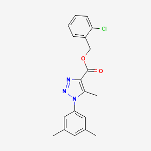 molecular formula C19H18ClN3O2 B6551522 (2-chlorophenyl)methyl 1-(3,5-dimethylphenyl)-5-methyl-1H-1,2,3-triazole-4-carboxylate CAS No. 1040676-07-0