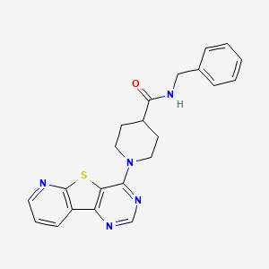 molecular formula C22H21N5OS B6551586 N-benzyl-1-{8-thia-3,5,10-triazatricyclo[7.4.0.0^{2,7}]trideca-1(13),2(7),3,5,9,11-hexaen-6-yl}piperidine-4-carboxamide CAS No. 1040677-87-9