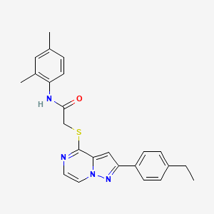 molecular formula C24H24N4OS B6551667 N-(2,4-dimethylphenyl)-2-{[2-(4-ethylphenyl)pyrazolo[1,5-a]pyrazin-4-yl]sulfanyl}acetamide CAS No. 1040651-10-2