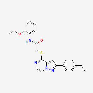 molecular formula C24H24N4O2S B6551738 N-(2-ethoxyphenyl)-2-{[2-(4-ethylphenyl)pyrazolo[1,5-a]pyrazin-4-yl]sulfanyl}acetamide CAS No. 1040652-18-3