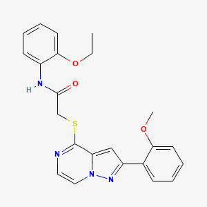 molecular formula C23H22N4O3S B6552090 N-(2-ethoxyphenyl)-2-{[2-(2-methoxyphenyl)pyrazolo[1,5-a]pyrazin-4-yl]sulfanyl}acetamide CAS No. 1040675-25-9
