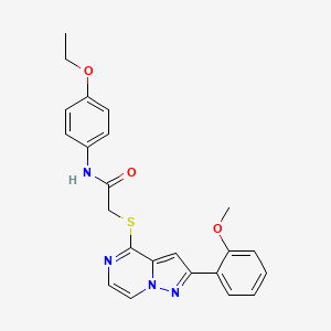 molecular formula C23H22N4O3S B6552095 N-(4-ethoxyphenyl)-2-{[2-(2-methoxyphenyl)pyrazolo[1,5-a]pyrazin-4-yl]sulfanyl}acetamide CAS No. 1040675-32-8