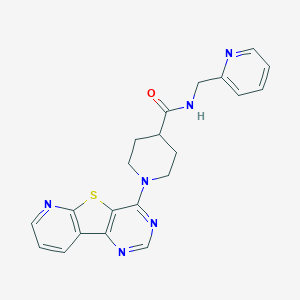 molecular formula C21H20N6OS B6552320 N-[(pyridin-2-yl)methyl]-1-{8-thia-3,5,10-triazatricyclo[7.4.0.0^{2,7}]trideca-1(13),2(7),3,5,9,11-hexaen-6-yl}piperidine-4-carboxamide CAS No. 1040680-96-3