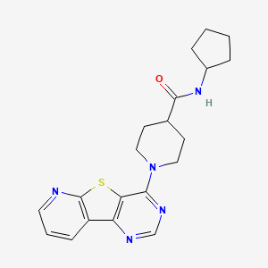 molecular formula C20H23N5OS B6552333 N-cyclopentyl-1-{8-thia-3,5,10-triazatricyclo[7.4.0.0^{2,7}]trideca-1(13),2(7),3,5,9,11-hexaen-6-yl}piperidine-4-carboxamide CAS No. 1040681-28-4