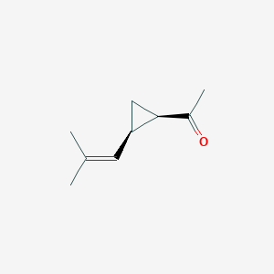 molecular formula C9H14O B065532 Ethanone, 1-[2-(2-methyl-1-propenyl)cyclopropyl]-, cis-(9CI) CAS No. 170303-18-1