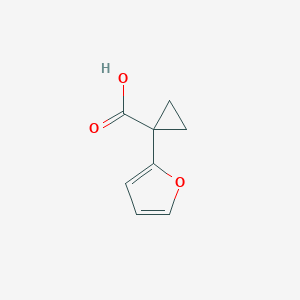 molecular formula C8H8O3 B065538 1-(Furan-2-yl)cyclopropane-1-carboxylic acid CAS No. 162960-09-0