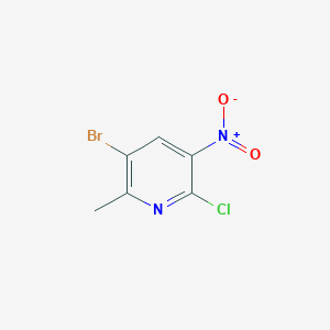 molecular formula C6H4BrClN2O2 B065544 3-Bromo-6-chloro-2-methyl-5-nitropyridine CAS No. 186413-75-2