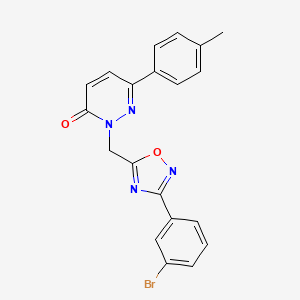 molecular formula C20H15BrN4O2 B6554765 2-{[3-(3-bromophenyl)-1,2,4-oxadiazol-5-yl]methyl}-6-(4-methylphenyl)-2,3-dihydropyridazin-3-one CAS No. 1040658-21-6