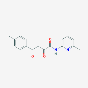 molecular formula C17H16N2O3 B065548 Benzenebutanamide, alpha,gamma-dioxo-4-methyl-N-(6-methyl-2-pyridinyl)- CAS No. 180537-58-0