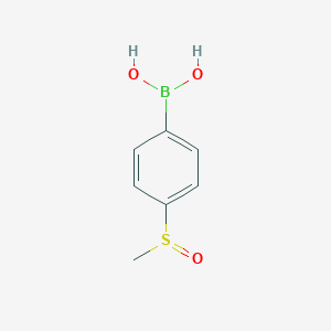molecular formula C7H9BO3S B065557 4-(Methanesulfinyl)benzeneboronic acid CAS No. 166386-48-7