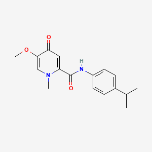 molecular formula C17H20N2O3 B6556160 N-(4-isopropylphenyl)-5-methoxy-1-methyl-4-oxo-1,4-dihydropyridine-2-carboxamide CAS No. 1040659-33-3