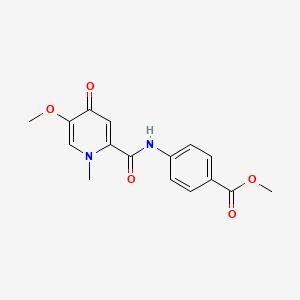 molecular formula C16H16N2O5 B6556165 Methyl 4-(5-methoxy-1-methyl-4-oxo-1,4-dihydropyridine-2-carboxamido)benzoate CAS No. 1040659-43-5
