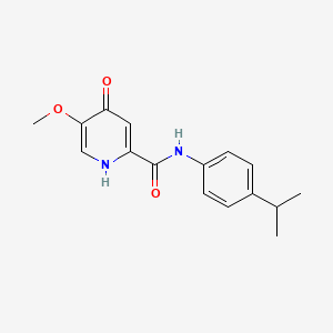 molecular formula C16H18N2O3 B6556182 N-(4-isopropylphenyl)-5-methoxy-4-oxo-1,4-dihydropyridine-2-carboxamide CAS No. 1040659-87-7
