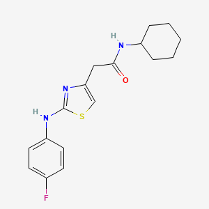 molecular formula C17H20FN3OS B6558055 N-cyclohexyl-2-{2-[(4-fluorophenyl)amino]-1,3-thiazol-4-yl}acetamide CAS No. 1040653-30-2
