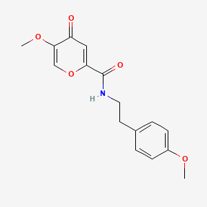 molecular formula C16H17NO5 B6558649 5-methoxy-N-(4-methoxyphenethyl)-4-oxo-4H-pyran-2-carboxamide CAS No. 1040639-35-7