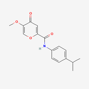 molecular formula C16H17NO4 B6558664 N-(4-isopropylphenyl)-5-methoxy-4-oxo-4H-pyran-2-carboxamide CAS No. 1040639-49-3