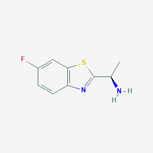 molecular formula C9H9FN2S B065592 (R)-1-(6-Fluorobenzo[D]thiazol-2-YL)ethanamine CAS No. 177407-12-4