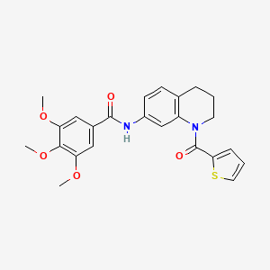 B6560020 3,4,5-trimethoxy-N-[1-(thiophene-2-carbonyl)-1,2,3,4-tetrahydroquinolin-7-yl]benzamide CAS No. 946265-92-5