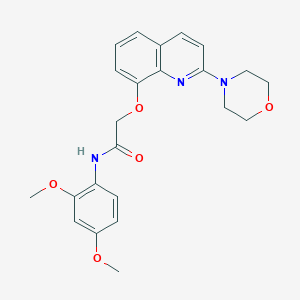 molecular formula C23H25N3O5 B6560128 N-(2,4-dimethoxyphenyl)-2-{[2-(morpholin-4-yl)quinolin-8-yl]oxy}acetamide CAS No. 1021214-53-8